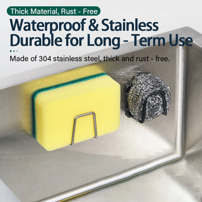 Kitchen Sink Sponge Holder Stainless Steel  Sponge Holder Kitchen Sponge Holder Sink Accessories Under Sink Organizer SNJ003