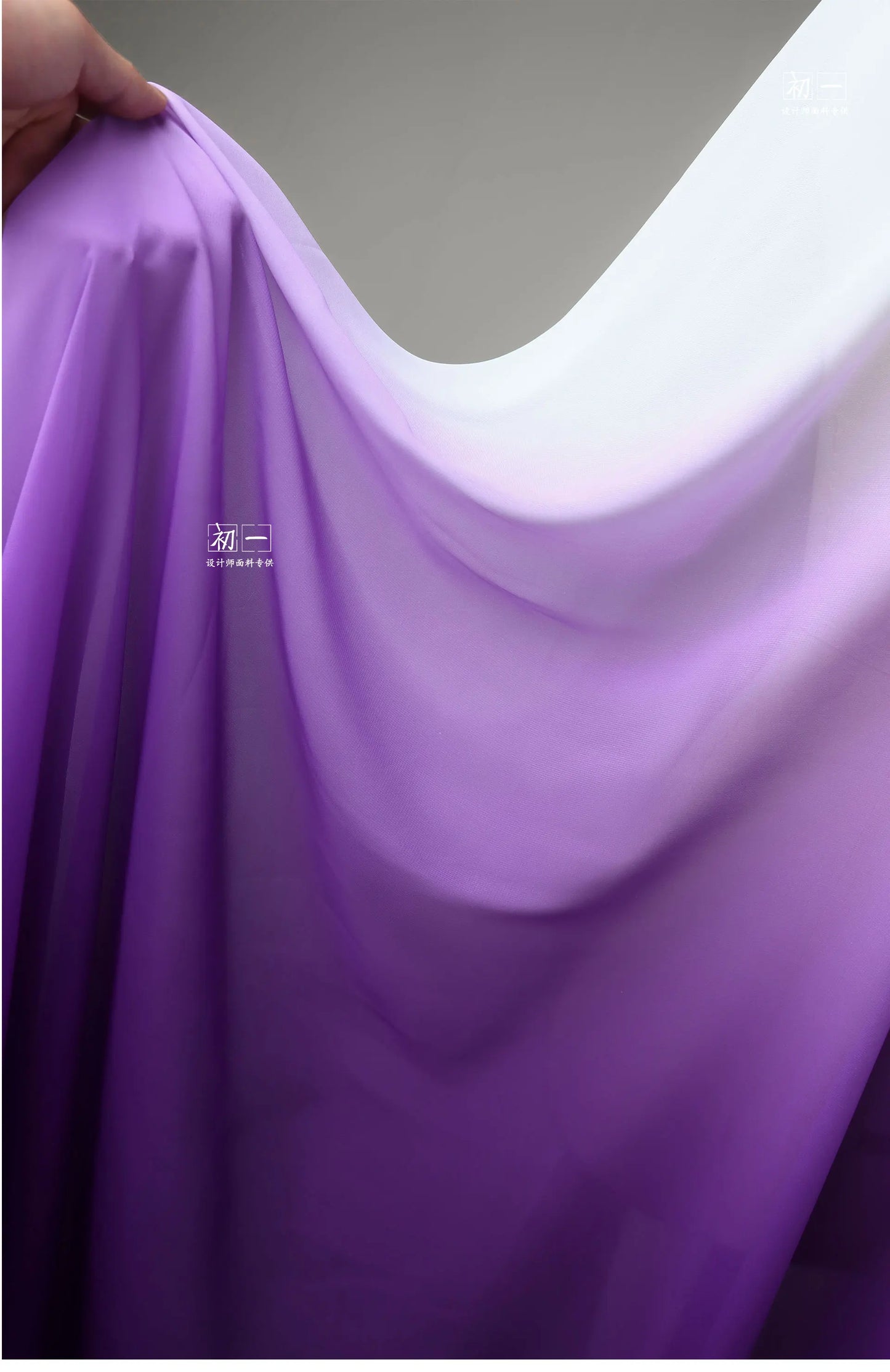 Blue Gradient Chiffon Fabric Semi-transparent By The Meter for Clothing Dress Hanfu Diy Designer Cloth Sewing Soft Fine Black