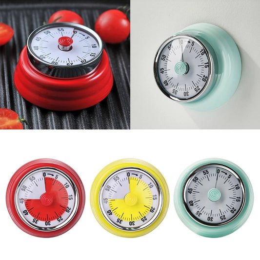 Mechanical Visual Timer Small Magnetic Kitchen Countdown Timer with Loud Alarm for Kids and Adults Baking Cooking F21 22