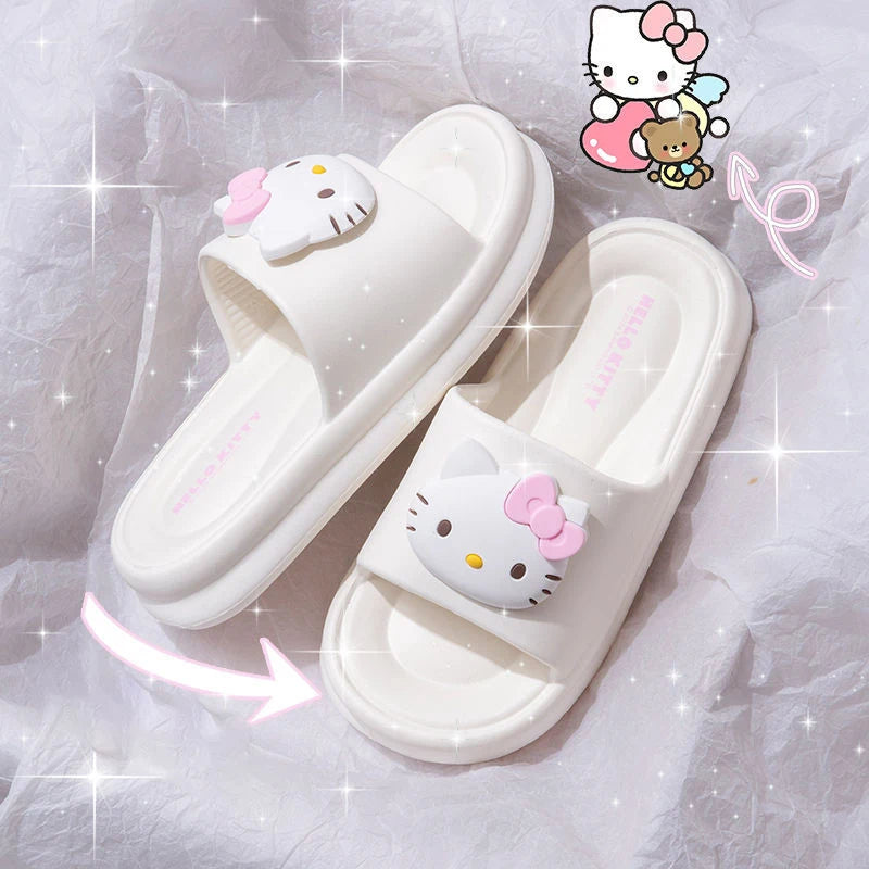 Sanrio Hello Kitty EVA Cloud Slippers, Official Cute Girly Indoor Slides for Women, Non-Slip Soft Sole Comfortable Home Sandals