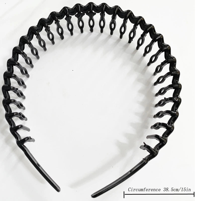 5/9pc Anti slip Toothed Hair Band Set Women's Men's Simple Frame Head Shampoo bangs Broken Hair Pressing Bracket Scrub Ornament