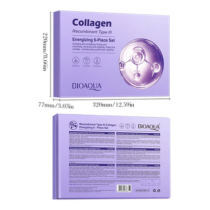 Energizing Collagen 6 Piece Skin Care Set Firming Skin Fade Fine Line Dark Circle Reduction Moisturize Brighten Korean Cosmetics