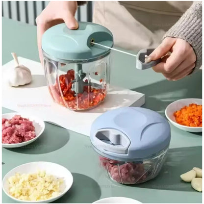 500ml Manual Meat Mincer Garlic Chopper Hand Pull Press Crusher Vegetable Grinder Chili Onion Cutter Kitchen Cooking Tools