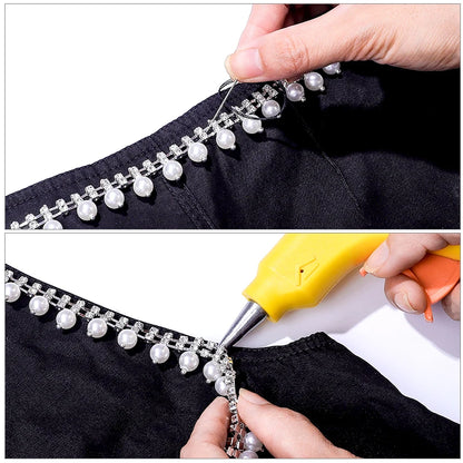 Ducrystal 40-90CMYard Glitter Crystal Pendant Trim Chain Glass Rhinestone Crystal Tassels Claw Chain DIY ,Garment,Shoes,Dress