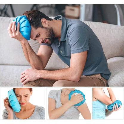 Ice Bag Packs for Injuries Reusable Ice Bags Hot & Cold Therapy and Pain Relief for Knee Leg Injury No-Leak Waterproof Ice Bag