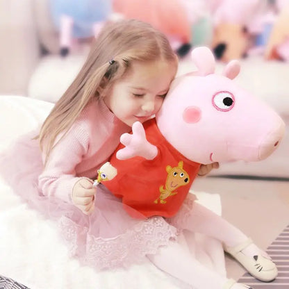 Hot Sale Peppa Pig Plush Toys George Pig Daddy Pig Mom George Dinosaur Family Pig Soft Plush Toys Kid's Gifts Can Be Sent Away