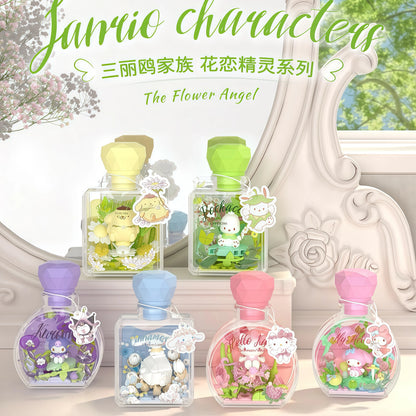 Sanrio Perfume Bottle Surprise Blind Box Toys Hellokitty Kuromi Pochacco Model Bricks With Light ornaments Kids Holiday Gifts
