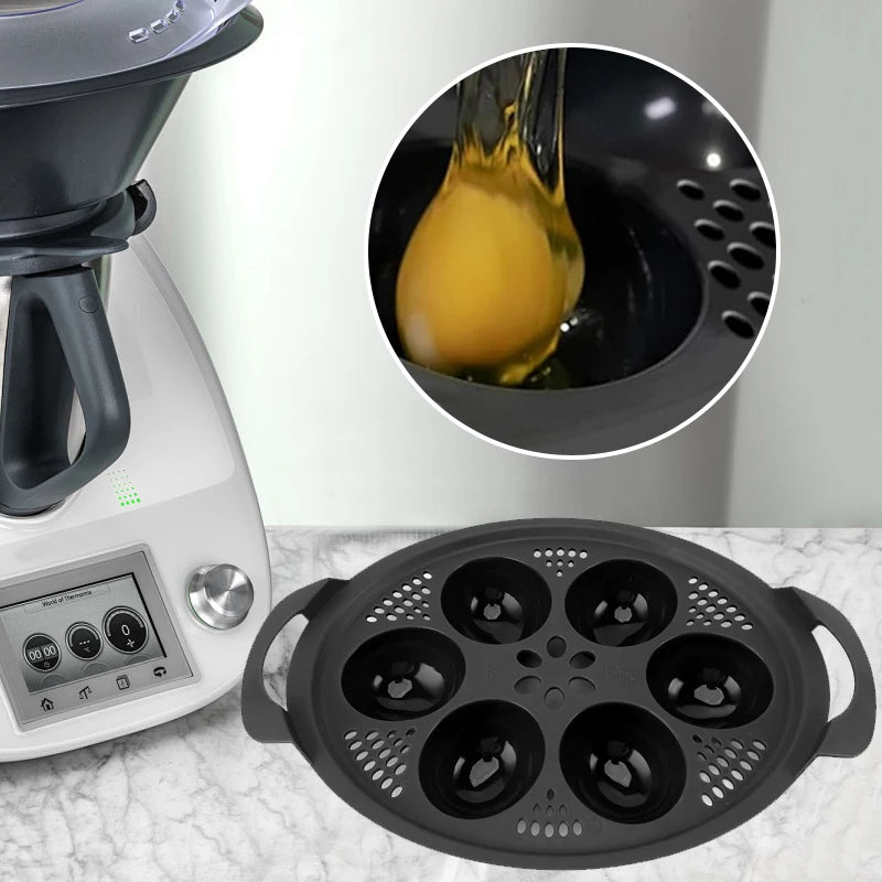 6 in1 Egg Cooker for Thermomix TM5 TM6 TM31 Eggs Poachers Steamer Bowl Mold Tray Boiling Pot Kitchen Baking Mould Cooking Tool