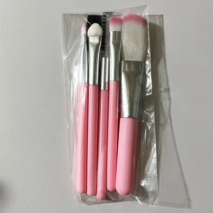 5Pcs Makeup Brushes Sets Portable Mini Cosmetic Brushes Kit Professional Eyeshadow Blush Loose Powder Brushes Beauty Tools