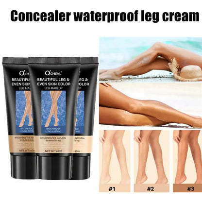 [MA]1Pc Waterproof Leg Makeup Lotion - Even Skin Tone Body Foundation For Tattoo Cover Up Lasting Body Tanning Solution