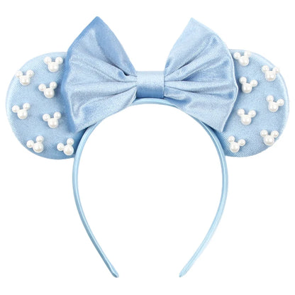 New Trendy Mouse Ears Headband Mickey 3.3"Velvet For Girls Soft Bow Hairband Halloween Festival Party Trip DIY Hair Accessories
