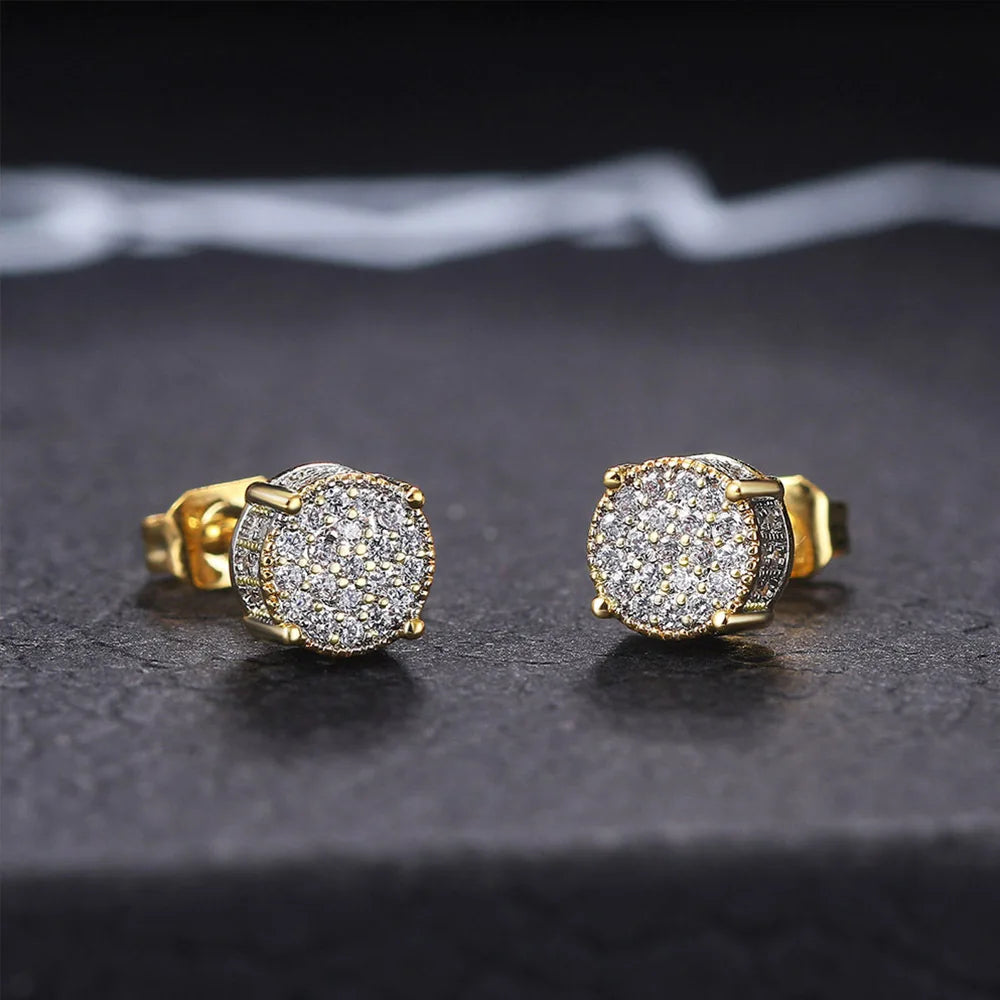 2026 Dainty Small Round CZ Stud Earrings for Women Simple and Elegant Daily Wear Ear Piercing Accessories Statement Jewelry