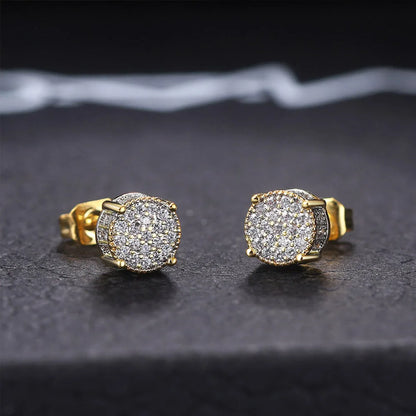 2026 Dainty Small Round CZ Stud Earrings for Women Simple and Elegant Daily Wear Ear Piercing Accessories Statement Jewelry