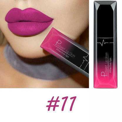 Matte Liquid Lipstick 17 Colors, Long Lasting Lip Gloss, Velvet Lip Cream, High Pigment, Non-Stick Cup, Sexy Finish