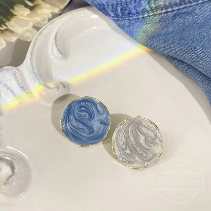Fashion Vintage Resin Geometric Drop Earrings for Women Charms Elegant Irregular Blue Pendant Earrings Jewelry Party Gifts