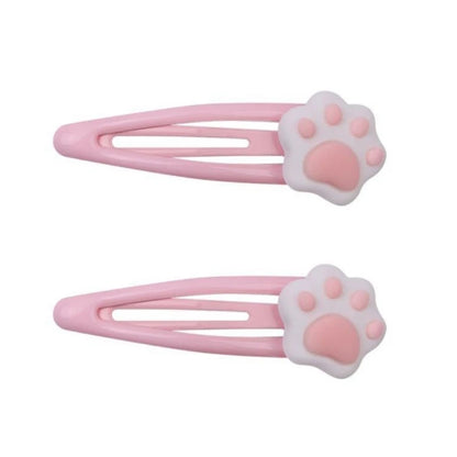 Metal Snap Cartoon Cat Paw Shape Hair Clip New Year Headwear for Woman Birthday Party Carnivals Theme Non-slip Hairpin