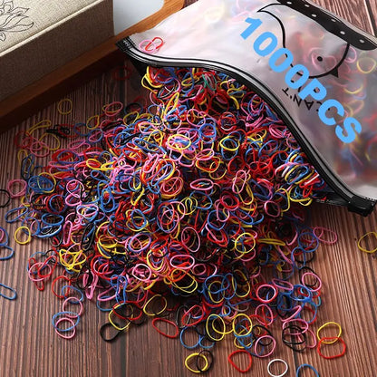100pcs New Cute Girl Hair Bands Candy Color Elastic Rubber Band Hair Band Child Baby Headband Scrunchie Hair Tie Accessories