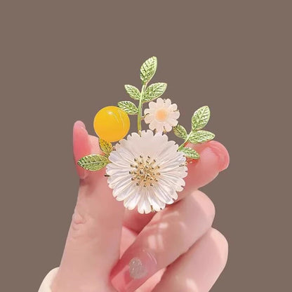 Luxury Rhinestones Flowers Imitation Pearl Brooches for Women Suit Coat Brooch Pins Corsage Elegant Jewelry Gift Accessories