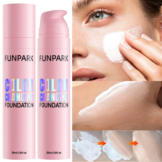 30ml Color changing foundation waterproof long-lasting hydrating transfer-proof skin tone adjust all skin types face makeup gift