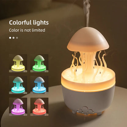 Rotating Raindrop Essential Oil Diffuser, 7-Color Changing Night Light Home Ultrasonic Cool Mist Humidifier with Remote Control