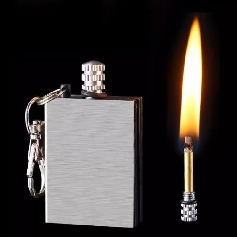 Wanci Match Keychain Waterproof Creative Ignition Safety Match Stick Stainless Steel Lighter Waterproof Cigarette Lighter