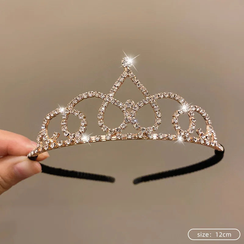 Silver Color Crystal Tiaras and Crowns Rhinestone Prom Diadem Crown Tiara for Women Bride Bridal Wedding Hair AccessoriesJewelry