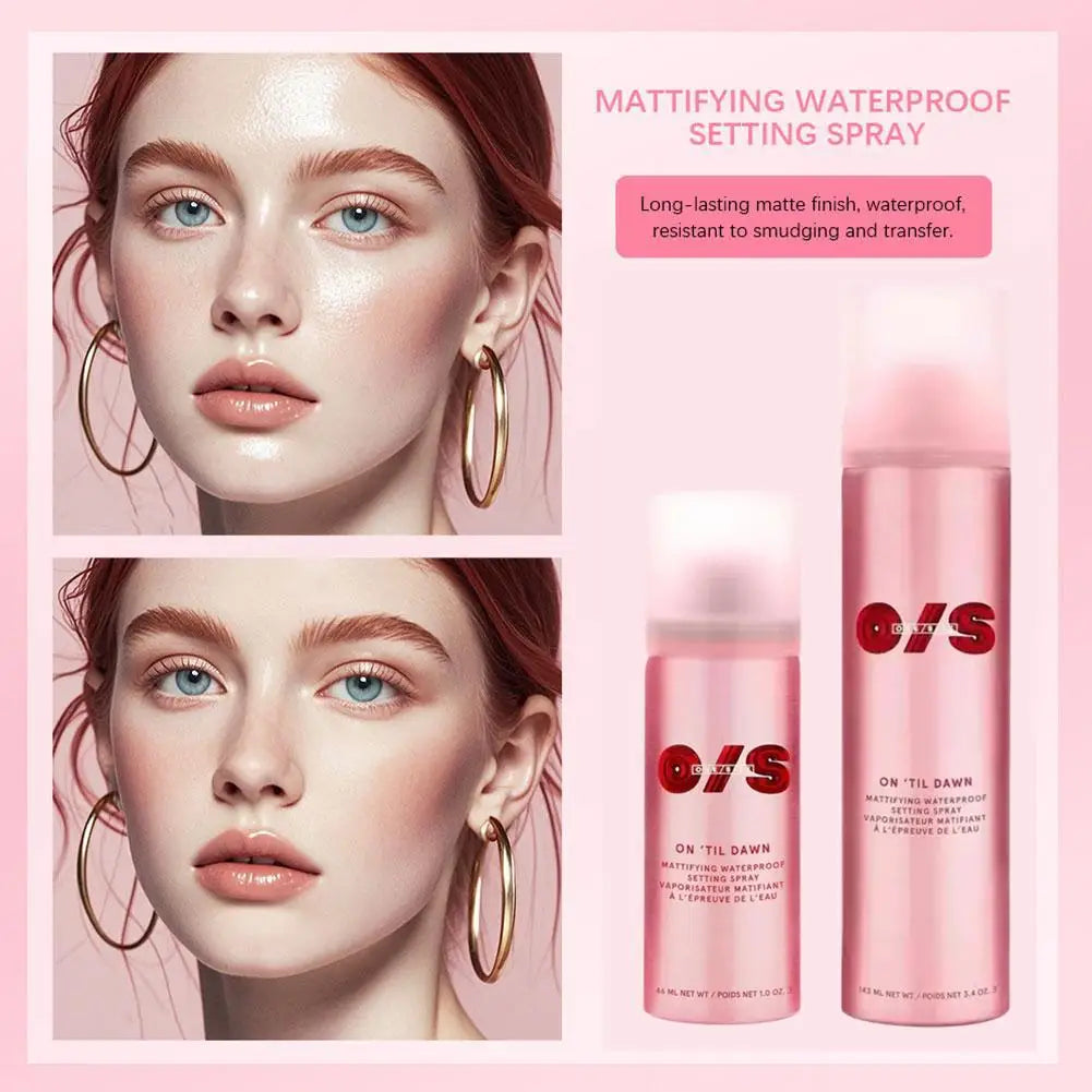 Delicate Matte Setting Spray Oil Control Waterproof Quick Fix Refreshing Long Lasting Face Beauty Cosmetic