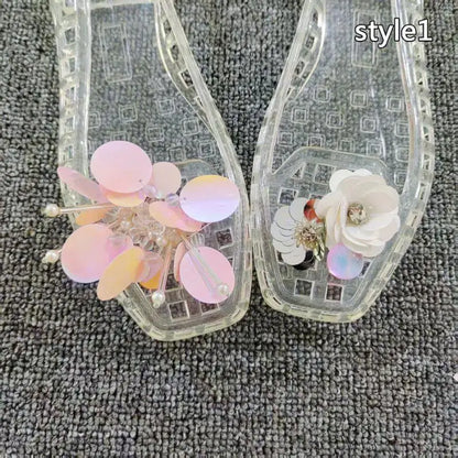 Crystal Flower Shoe Clips Shoes Accessories Tassel Pendant Flower Shoe Buckles Cool Show Sweet Fashion Shiny Shoe Ornaments