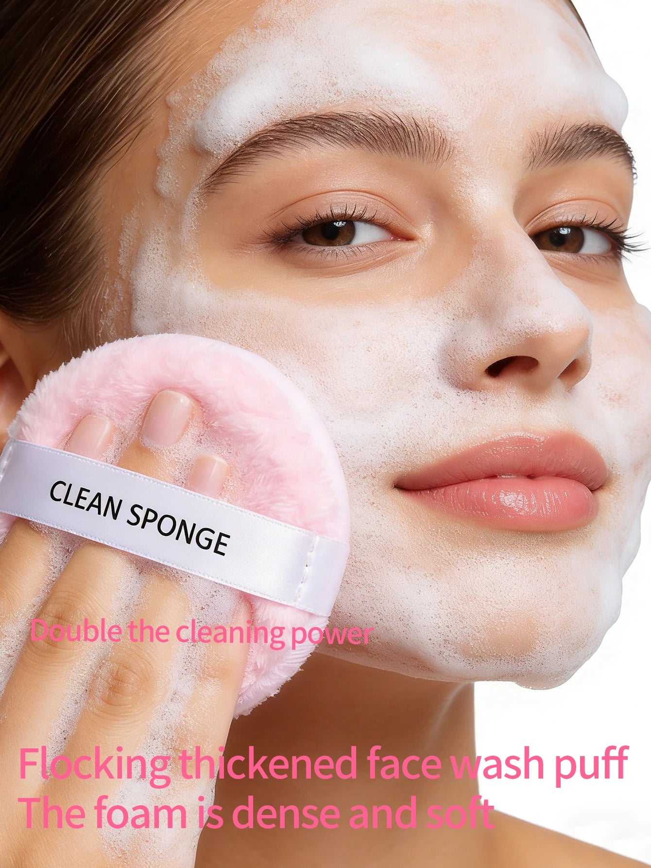 1pcs/18pcs Makeup Tool Set: 12 Pink Makeup Brushes, Triangular Powder Puffs, Wristbands, Hairbands, Facial Cleansing Puffs