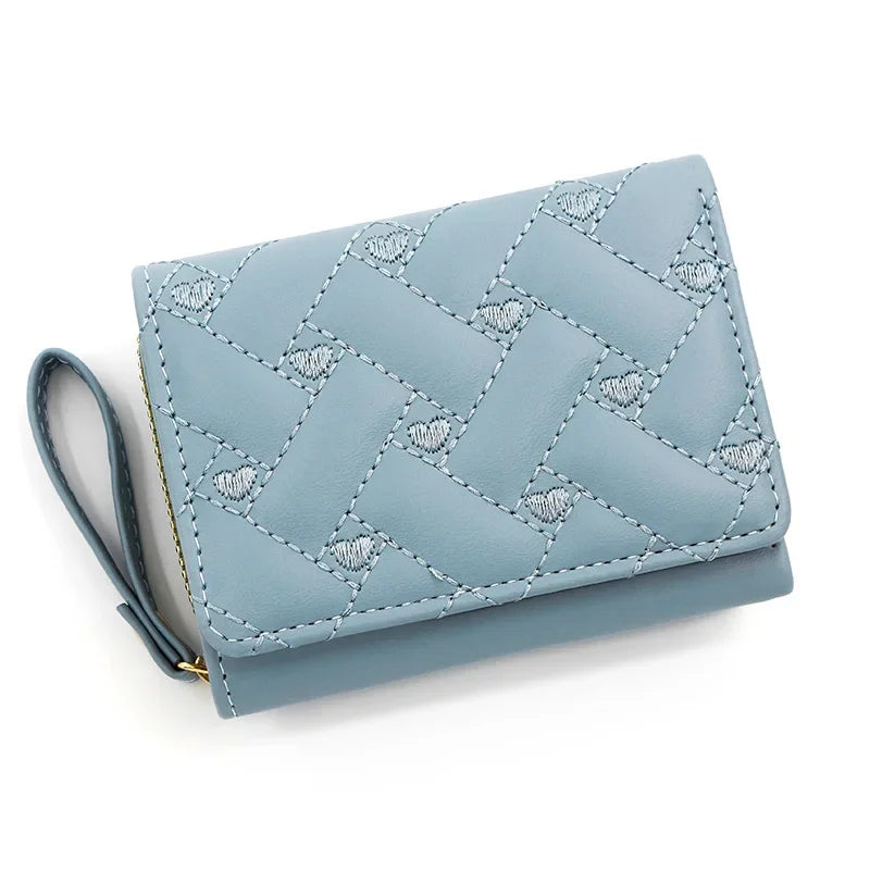 Women's Luxury Designer Pink Kawaii Coin Purse Small Leather Wallet for Ladies