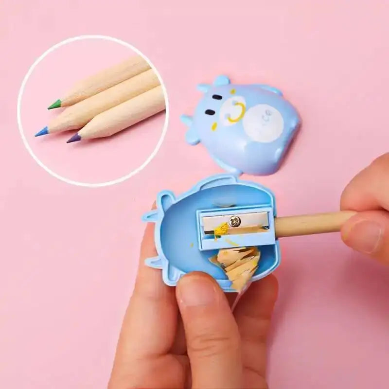 1 Piece Lytwtw's Stationery Creative Bear Animals Cartoon Pencil Sharpener Office Supplies Gift Kawaii School Accessories