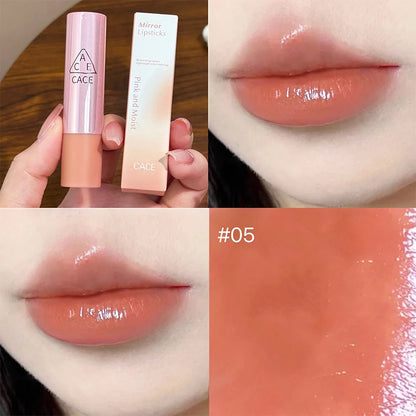 CACE Watery Mirror Lip Glaze Hydrating Long Lasting Lip Stain Moisturzing Mirror Glass Lipstick Makeup Lip Tint Korean Cosmetic