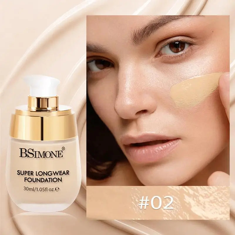BSIMONE 30ml Liquid Foundation, Moisturizing And Long-Lasting, Natural Finish For Bright, Even Skin Tone