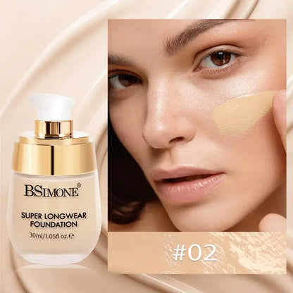 BSIMONE 30ml Liquid Foundation, Moisturizing And Long-Lasting, Natural Finish For Bright, Even Skin Tone