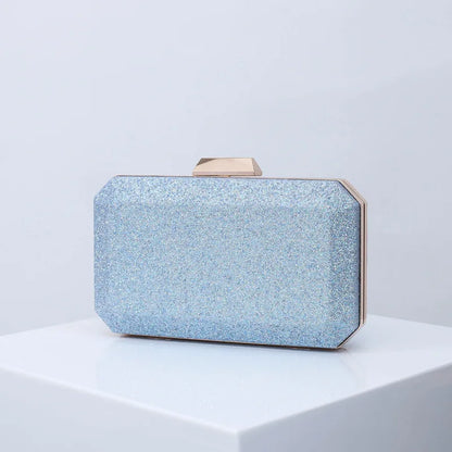 Light Blue Bag Bling Wedding Luxury Designer Handbag Clutch Purse for Women Unique PU High Quality Cross Body Over Shoulder Bag