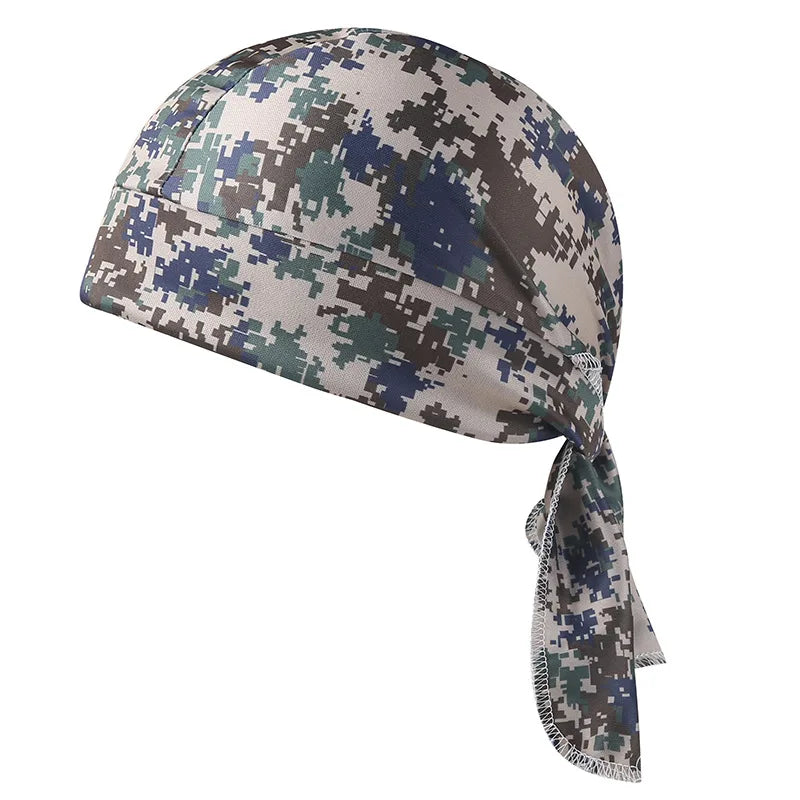 Camouflage Headband Handkerchief Head Man Pirate Hat Cycling Hood Sun Protection Sport Breathable Printed Headscarf Bandana