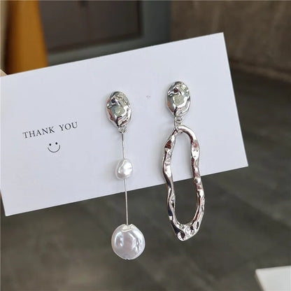 Fashion Vintage Resin Geometric Drop Earrings for Women Charms Elegant Irregular Blue Pendant Earrings Jewelry Party Gifts