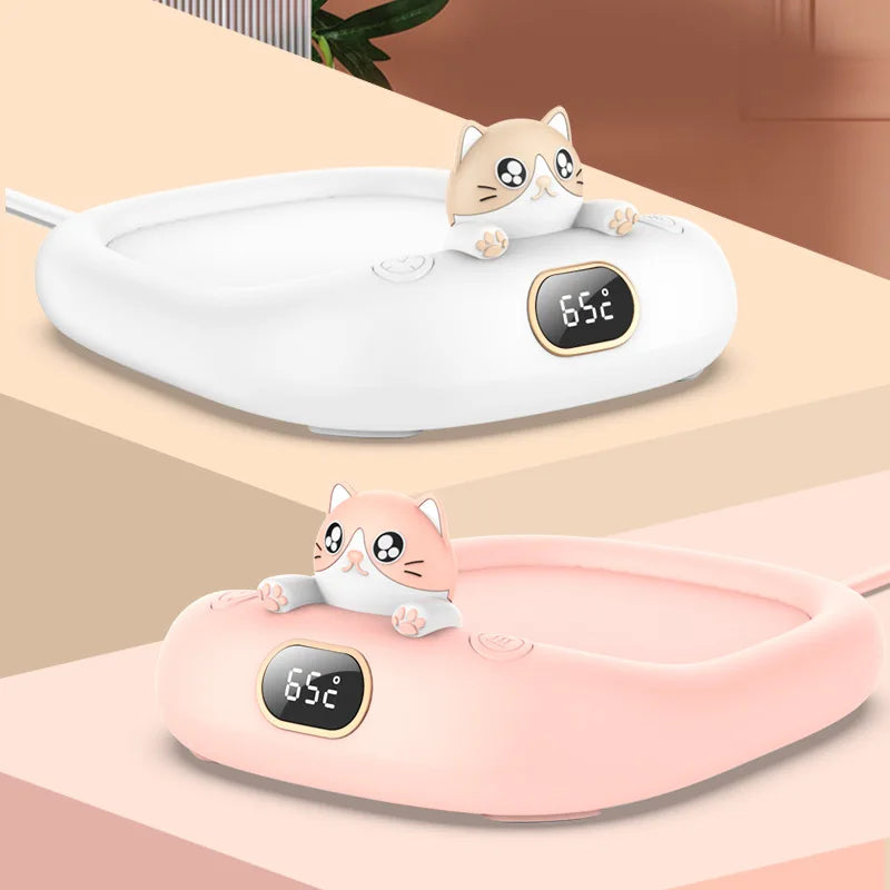 Portable Mug Heating Coffee Mug Cup Warmer Cup Heater Warm Mat Milk Tea Water Heating Pad Constant Temperature Coaster for Home