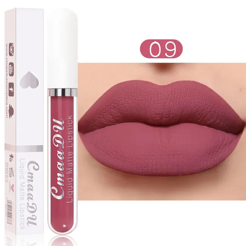 6 Colors/Set Fashion Matte Lip Gloss Sets Natural Moisturize Waterproof Lasting Velvet Sexy Red Liquid Lipstick Beauty Cosmetic