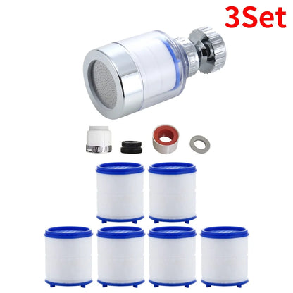 1-5Set Faucet Water Filter 360 Degree Rotating Splash Filters Remove Chlorine Heavy Metals Filtered Showers Head Bath Purifier ﻿