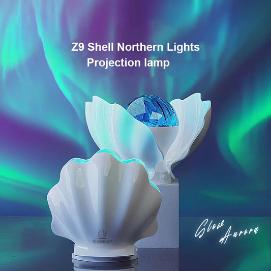 Shell Pearl Starry Sky Projection Night Light Bedroom Decoration Romantic Aurora Water Ripple Atmosphere Lamp