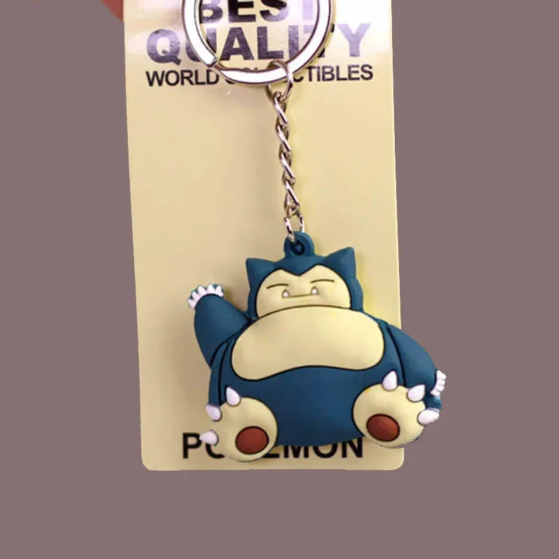 Pokemon Keychain Pikachu Anime Action Figure Toy Kawaii Cartoon Fashion Charmander Psyduck Doll Keyring Car Bag Pendant Kid Gift