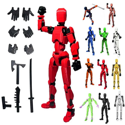 Action Doll Titan Multi Joint Mobile Transformation Robot Handheld T13 Action Doll Character and Dog Shaped Toy Children's Gift