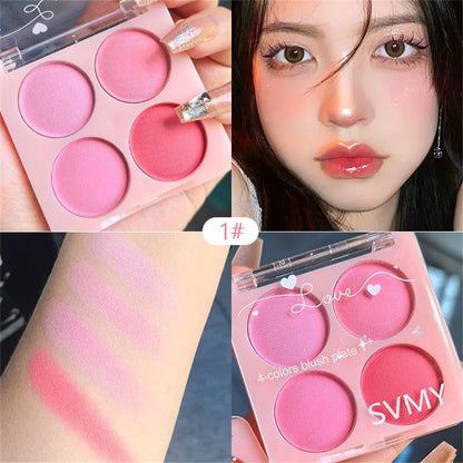 Sweet Ice Cream 4-Color Blush Brightening Peach Pink Color Transparent Natural Lightweight Blendable Face Color Face Makeup