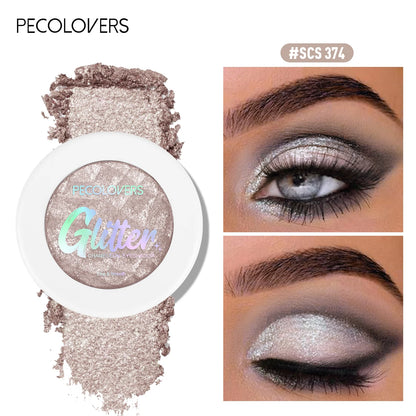 1PC Long-lasting, Mashed Potato Texture Eye Shadow, Glittery Finish, Fine Powder, Perfect for Creating Charming Eye Makeup