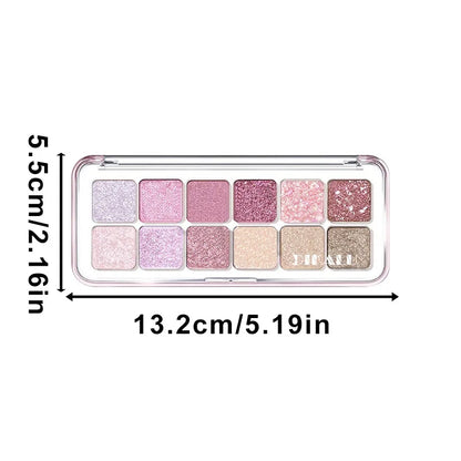 Flash Diamond Peach Kumquat Eyeshadow Palette Nude Pink Purple Eye Pearl Glitter Shadows Korean Charming Contour Eyes Make Up