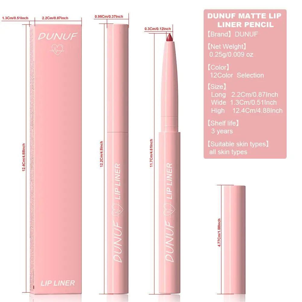 Face Secret Artist Shape Sculpt Lip Liner Pencil Set, Weightless Precise Liner with Super Soft Blendable Texture Matte 12Color