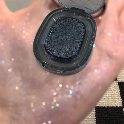 Glitter Punk Smoky Black Eyeshadow Makeup Palette Metallic Dark Silver Eye Shadow Highlighter Pearl Brown Eyes Pigments Cosmetic