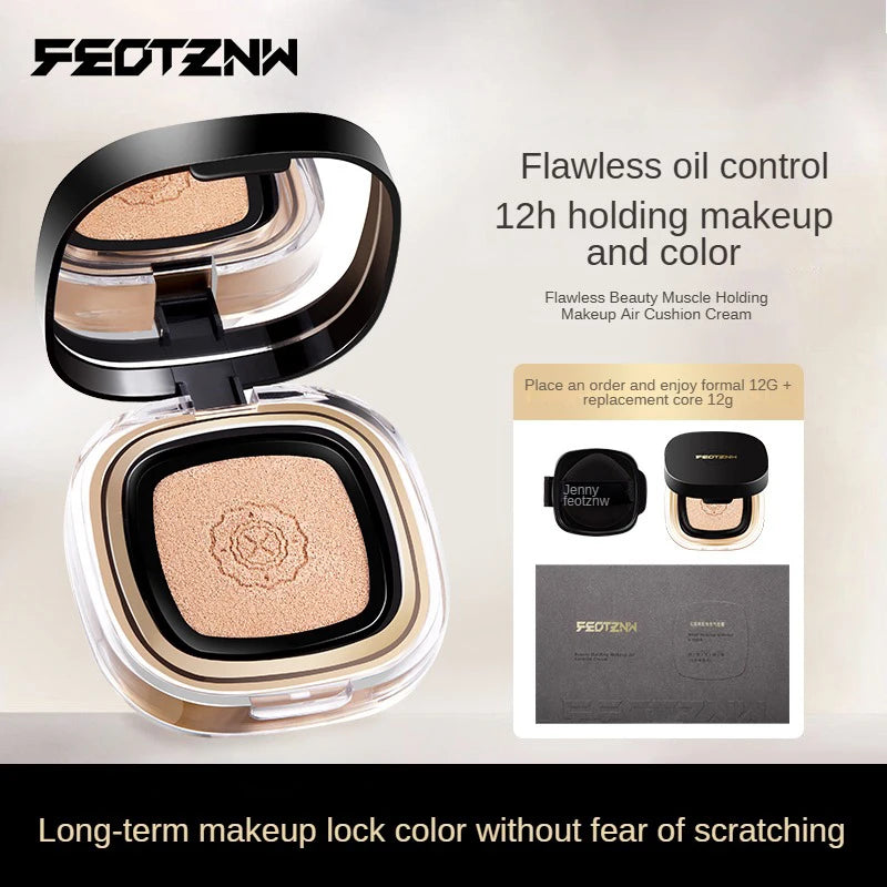 Feotznw Fineless Skin Cushion, Cover Cushion, Waterproof and Sweat-Proof, Moist and Delicate. Makeup Cover Cushion, Replace Shipping. Not Easy to Use Without Erasable