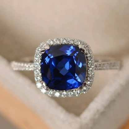 Silver plated Rings for Women Ruby Emerald Sapphire Jewelry Wedding Engagement Ring Wholesale Size 6-10